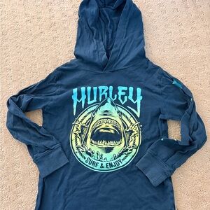 Hurley Kids Navy Shark Graphic Hooded Tee 5